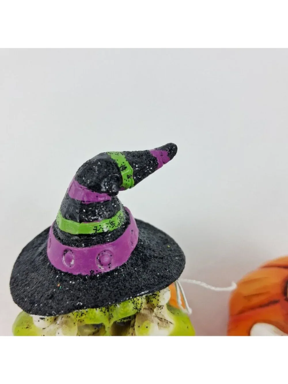 Delton Halloween LED Light-Up Ghost & Frog Pumpkin Figurines Battery Operated